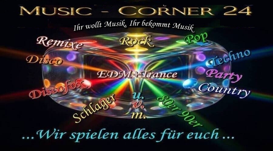 Wir spielen viele verschiedende Genre wie zum Beispiel remix, Schlager, Discofox die achtziger und neunziger dürfen natürlich nicht fehlen und vieles mehr